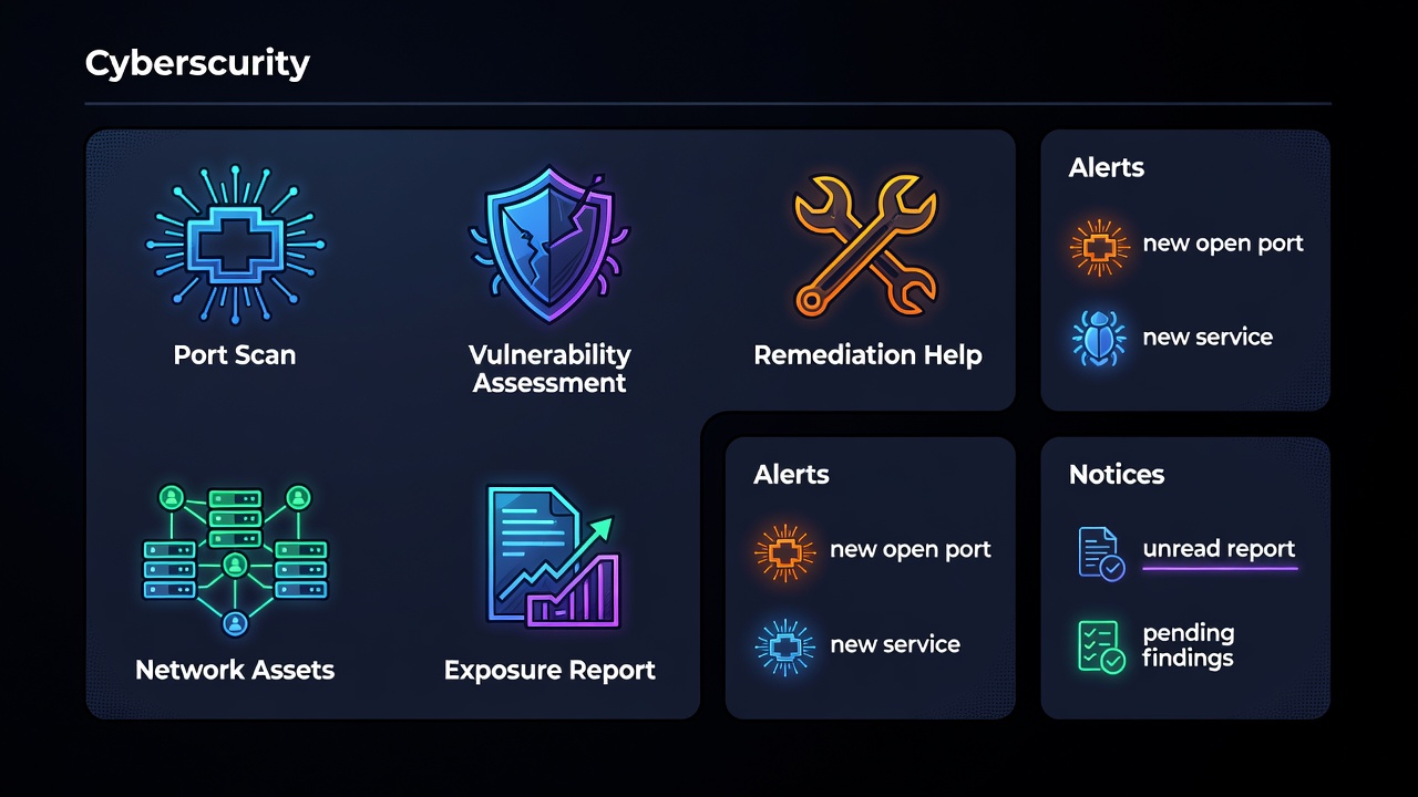 Abstract external attack surface management visualization