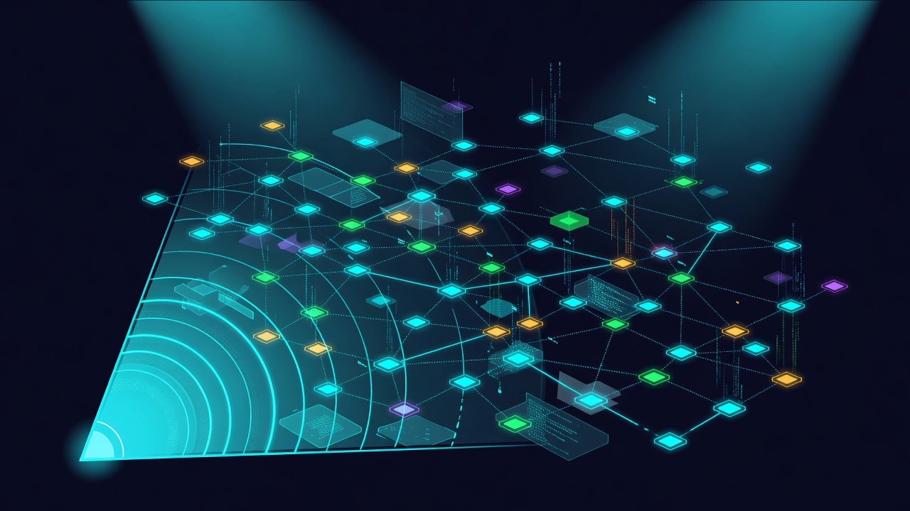 Abstract external attack surface management visualization